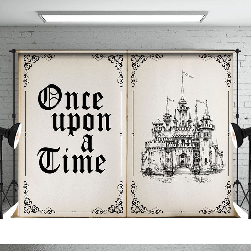 Aperturee - Once Upon A Time Black Castle Fairy Halloween Backdrop