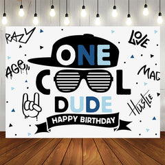 Aperturee - One Cool Dude Rock Roll Happy Birthday Backdrop