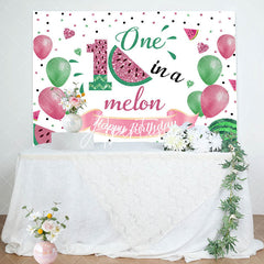 Aperturee - One In A Melon Rose Gold Glitter Birthday Backdrop