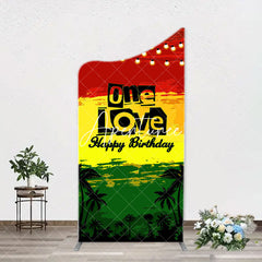 Aperturee - One Love Hawaii Evening Night Arch Birthday Backdrop