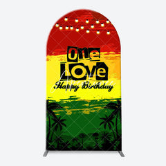 Aperturee - One Love Hawaii Evening Night Arch Birthday Backdrop