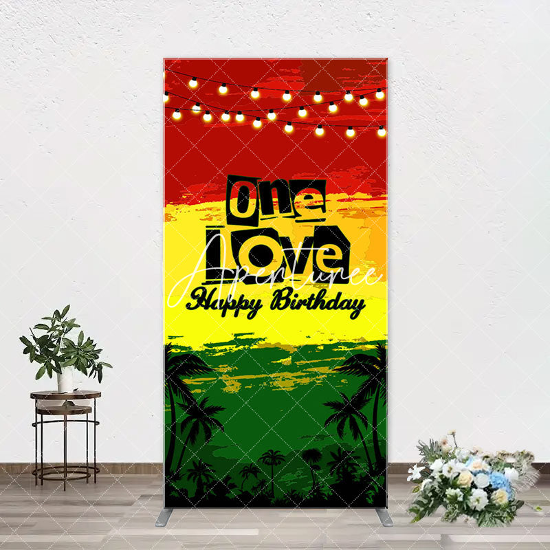 Aperturee - One Love Hawaii Evening Night Arch Birthday Backdrop