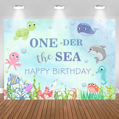 Aperturee - Oneder The Sea Animal Happy Birthday Water Backdrop