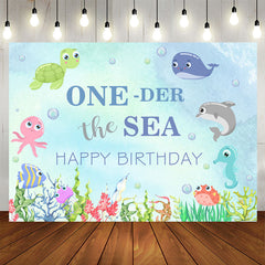 Aperturee - Oneder The Sea Animal Happy Birthday Water Backdrop