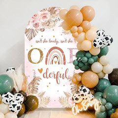 Aperturee - Onederful Boho 1st Birthday Semicircle Arch Backdrop