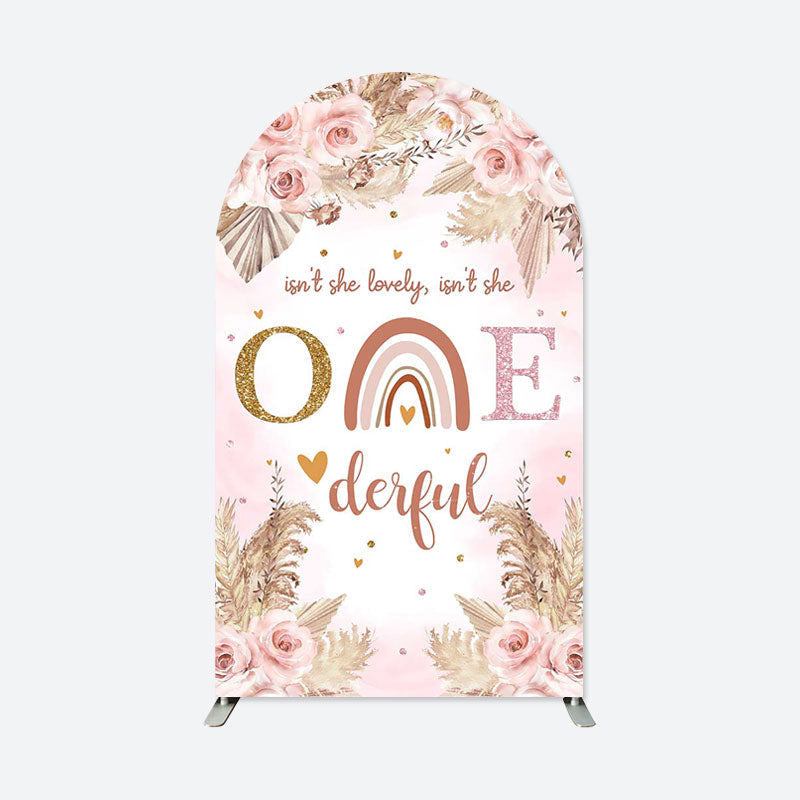 Aperturee - Onederful Boho 1st Birthday Semicircle Arch Backdrop