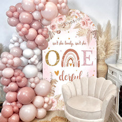 Aperturee - Onederful Boho 1st Birthday Semicircle Arch Backdrop