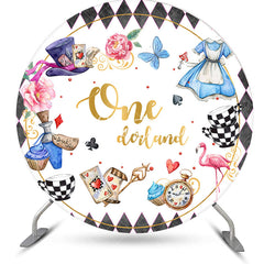 Aperturee - Onederland Dress Floral Round 1st Birthday Backdrop