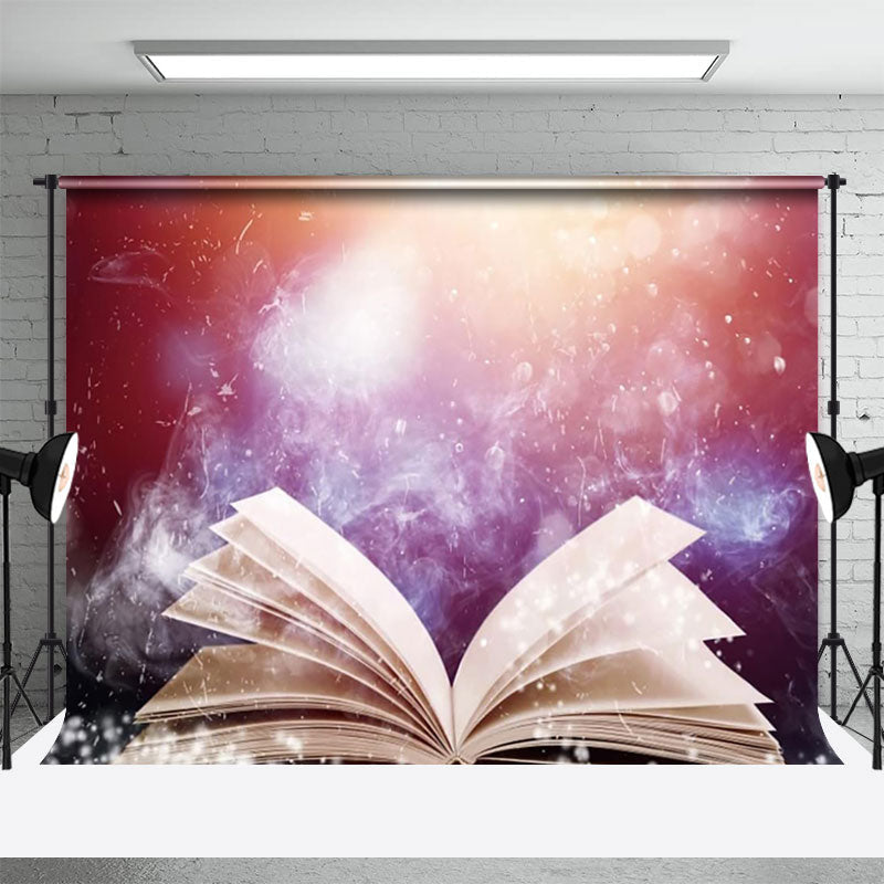 Aperturee - Open Book Smoky Bokeh Light World Day Backdrop