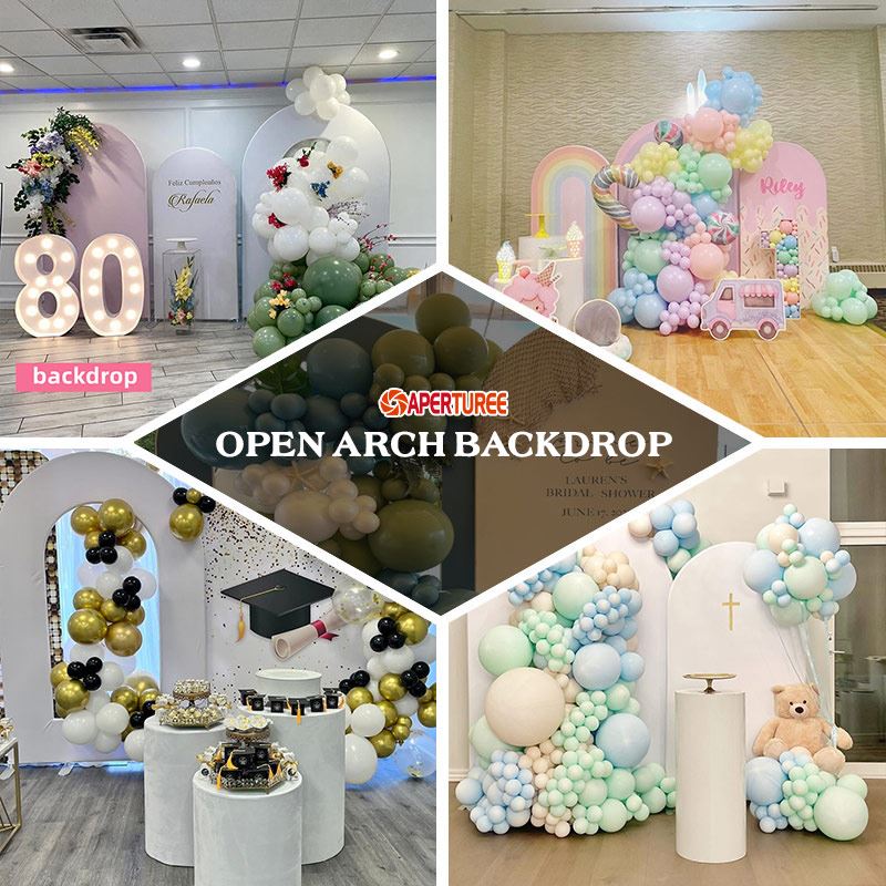 Aperturee Open Pink Theme Arch Backdrop Kit For Birthday Party