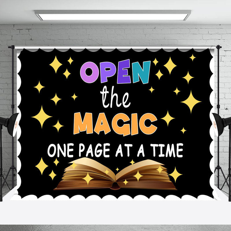 Aperturee - Open The Magic Books Sparkle Back To School Backdrop