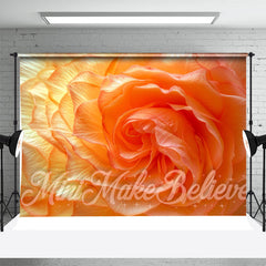 Aperturee - Orange Floral Petals Artistic Photography Backdrop