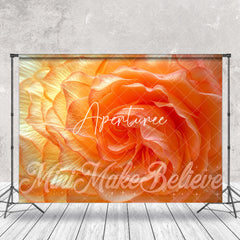 Aperturee - Orange Floral Petals Artistic Photography Backdrop