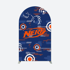 Aperturee - Orange Nerf Target Blue Arch Backdrop For Party