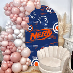 Aperturee - Orange Nerf Target Blue Arch Backdrop For Party