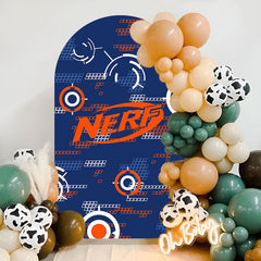 Aperturee - Orange Nerf Target Blue Arch Backdrop For Party