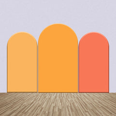 Aperturee - Orange Solid Color One Sided Arch Backdrop Kit