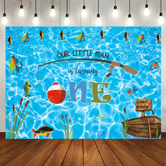 Aperturee - Our Little Man Is Turning 1st Happy Birthday Backdrop