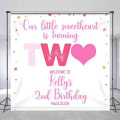 Aperturee - Our Little Sweetheart Custom 2nd Birthday Backdrop