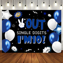 Aperturee - Out Single Digits Im 10 Ballons Birthday Backdrop