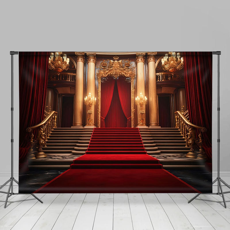 Aperturee - Palace Resplendent In Gold Red Carpet Photo Backdrop