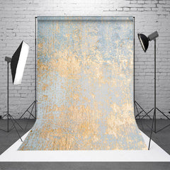 Aperturee - Pale Blue Gold Texture Wall Photoshoot Backdrop