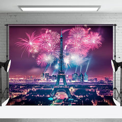 Aperturee - Paris Eiffel Tower Sparkler Night View Party Backdrop