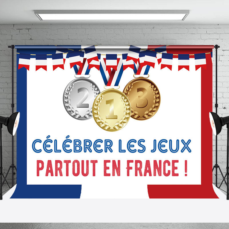 Aperturee - Partout En France Flag Gold Medals Olympic Backdrop