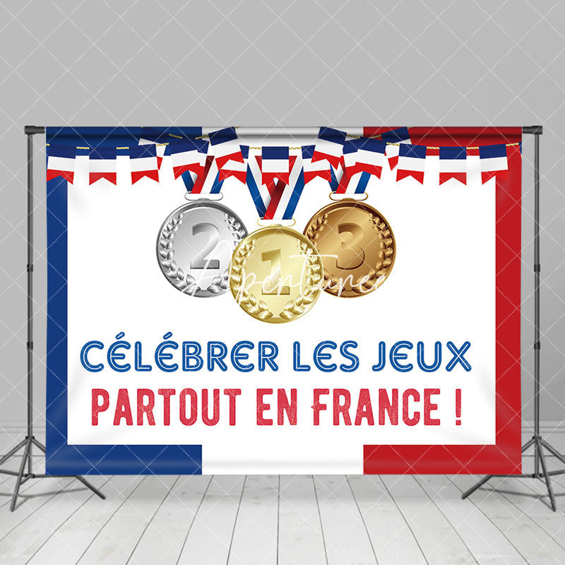 Aperturee - Partout En France Flag Gold Medals Olympic Backdrop