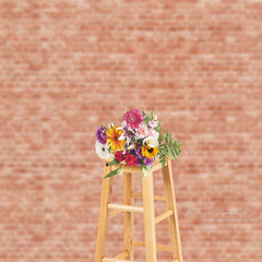 Aperturee - Pastoral Red Brick Wall Photography Studio Backdrop