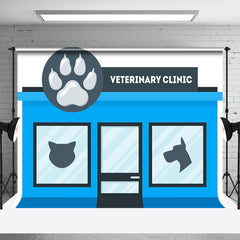 Aperturee - Paw Blue Veterinary Clinic Dance Backdrop For Kids