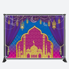 Aperturee - Pendant Lantern Curtain Palace Eid Mubarak Backdrop