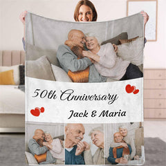 Lofaris Personalized Anniversary Throw Blanket For Lover