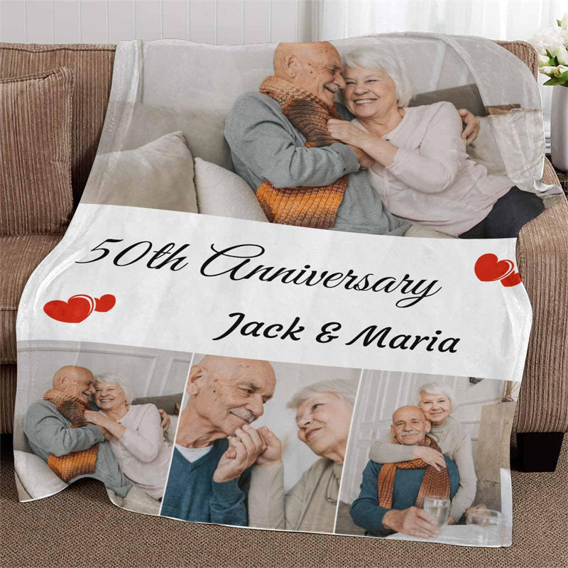 Lofaris Personalized Anniversary Throw Blanket For Lover