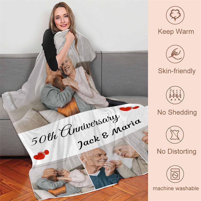 Lofaris Personalized Anniversary Throw Blanket For Lover