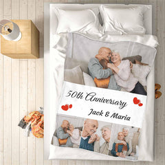 Lofaris Personalized Anniversary Throw Blanket For Lover