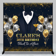 Aperturee - Personalized Balloon Suit Tie 50th Birthday Backdrop