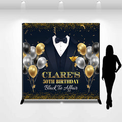 Aperturee - Personalized Balloon Suit Tie 50th Birthday Backdrop