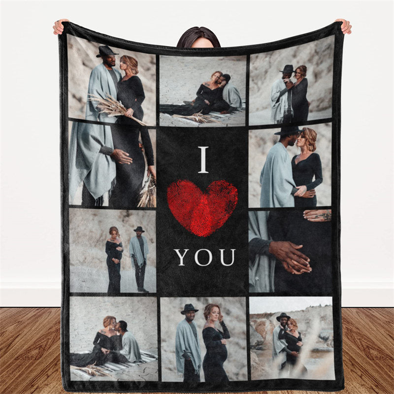 Lofaris Personalized Blanket Collage Pictures For Lover