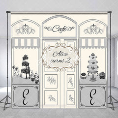 Aperturee - Personalized Cafe Cake Shop 2nd Birthday Backdrop