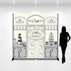 Aperturee - Personalized Cafe Cake Shop 2nd Birthday Backdrop