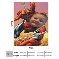 Aperturee - Personalized Climbing Spider Hero Red Boy Blanket