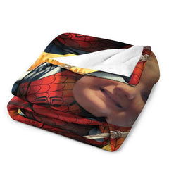 Aperturee - Personalized Climbing Spider Hero Red Boy Blanket