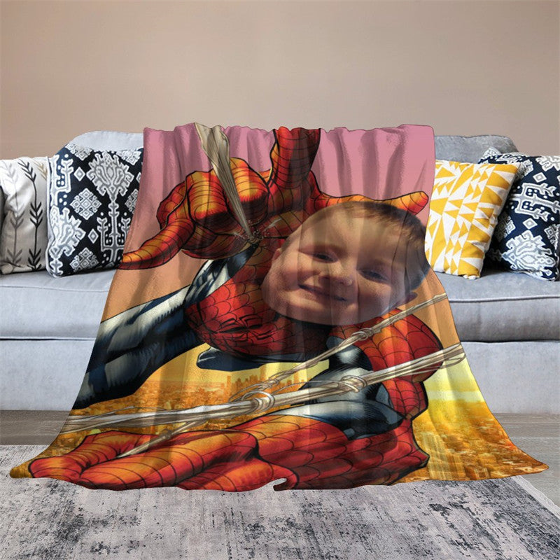 Aperturee - Personalized Climbing Spider Hero Red Boy Blanket