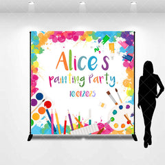 Aperturee - Personalized Colorful Pigment Painting Party Backdrop