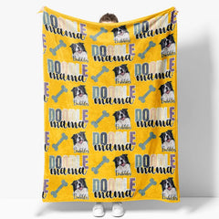 Aperturee - Personalized Dog Photo Bones Doodle Mama Blanket