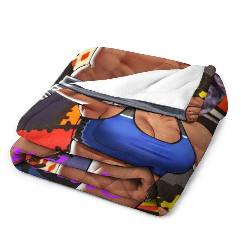 Aperturee - Personalized Face Power Body Building Woman Blanket