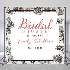 Aperturee - Personalized Floral Handpaint Bridal Shower Backdrop