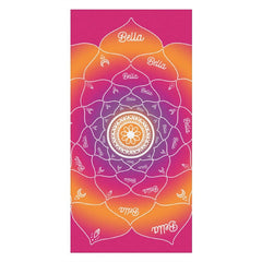 Aperturee - Personalized Gradient Mandala Flower Name Beach Towel