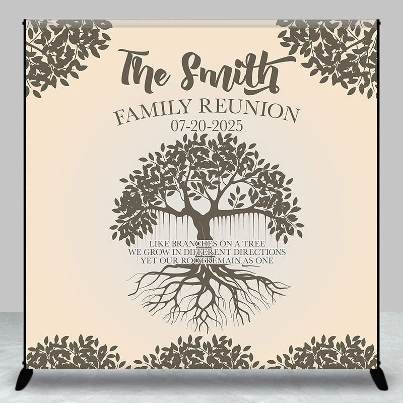 Aperturee - Personalized Leaves Tree Root Family Reunion Backdrop